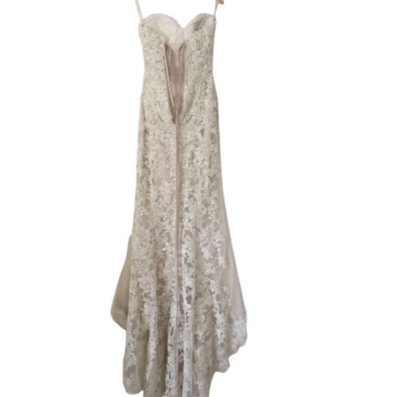 NWT Sophia Toli Wedding Dress Detachable Tulle Skirt Dream Dress Sz 6 Ivory - Picture 8 of 15